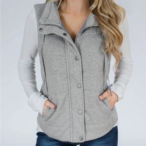 Gray Puff Vest